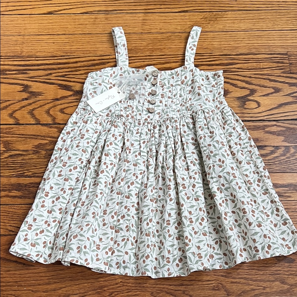 Rylee & Cru Floral Kids Dress with Button Details